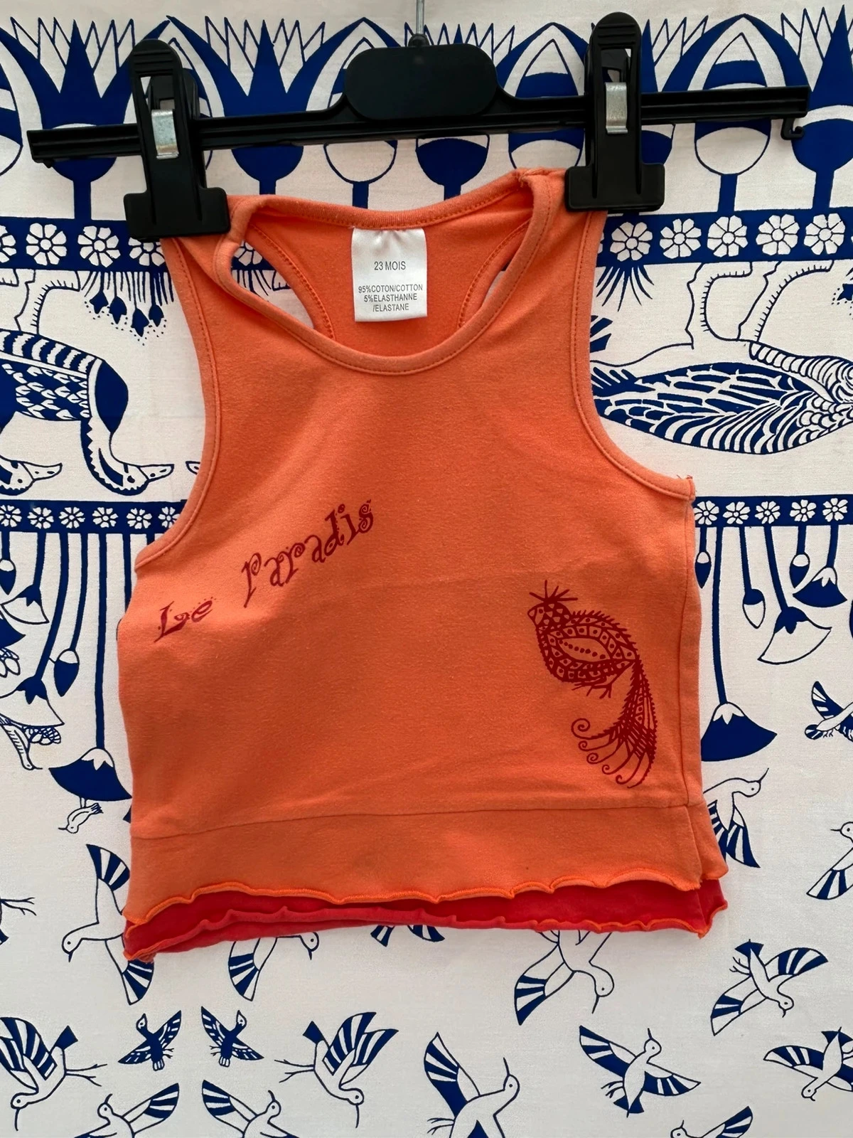 Débardeur 23 mois fille orange